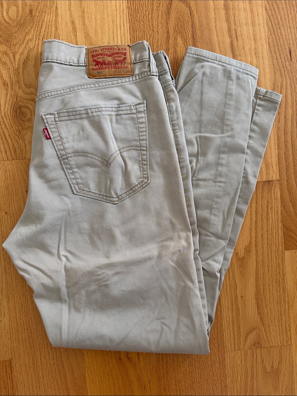 Levi's Men's 541 Tan Stretch Straight Leg Pants 33x34